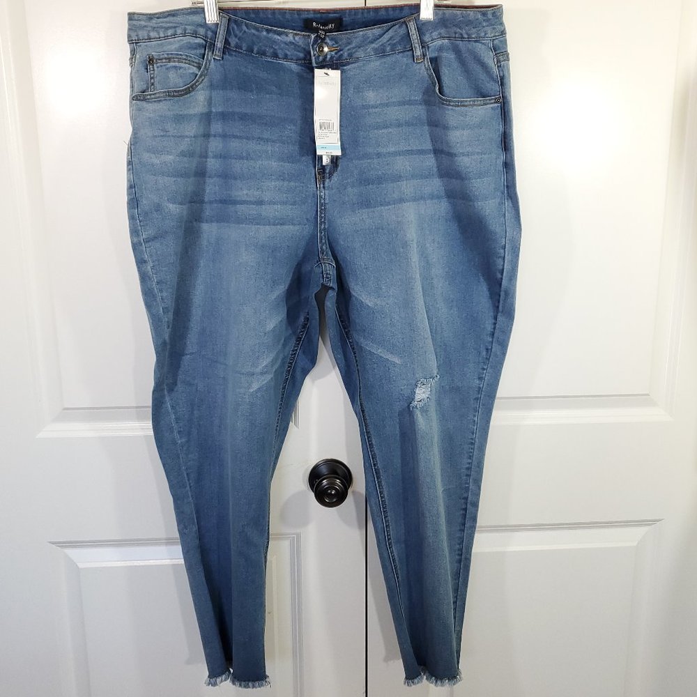 Relativity Raw Hem Distressed Ankle Pants